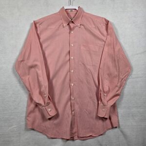 Peter Millar Weekender Finish Shirt Men's Size Large Pink Orange Check
